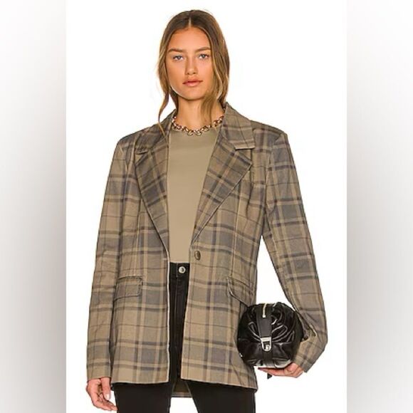 We wore what Plaid Blazer in Cool Gray - Picture 1 of 3